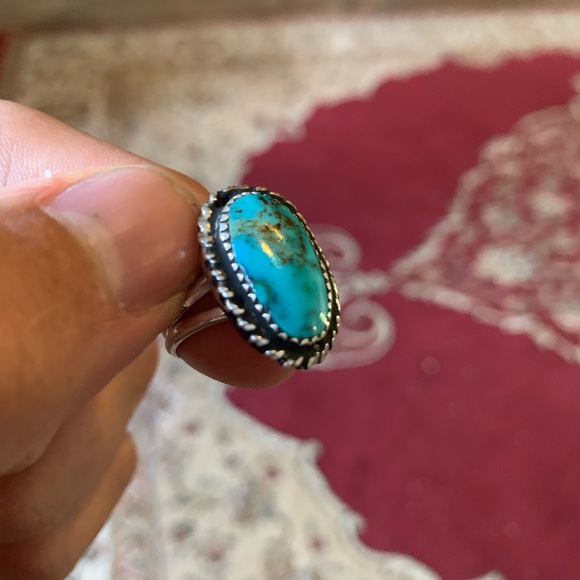 Sterling blue diamond ring - Picture 2 of 4